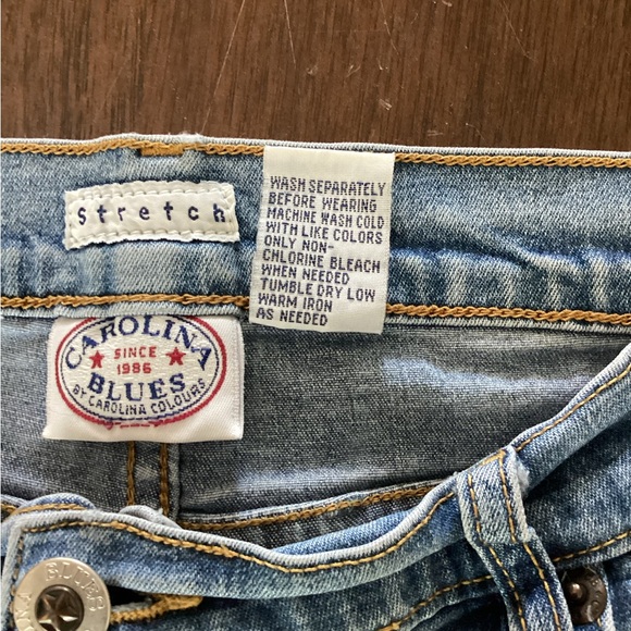 VTG Carolina Blues Womens straight leg stretch sz 12 light wash - Picture 6 of 7